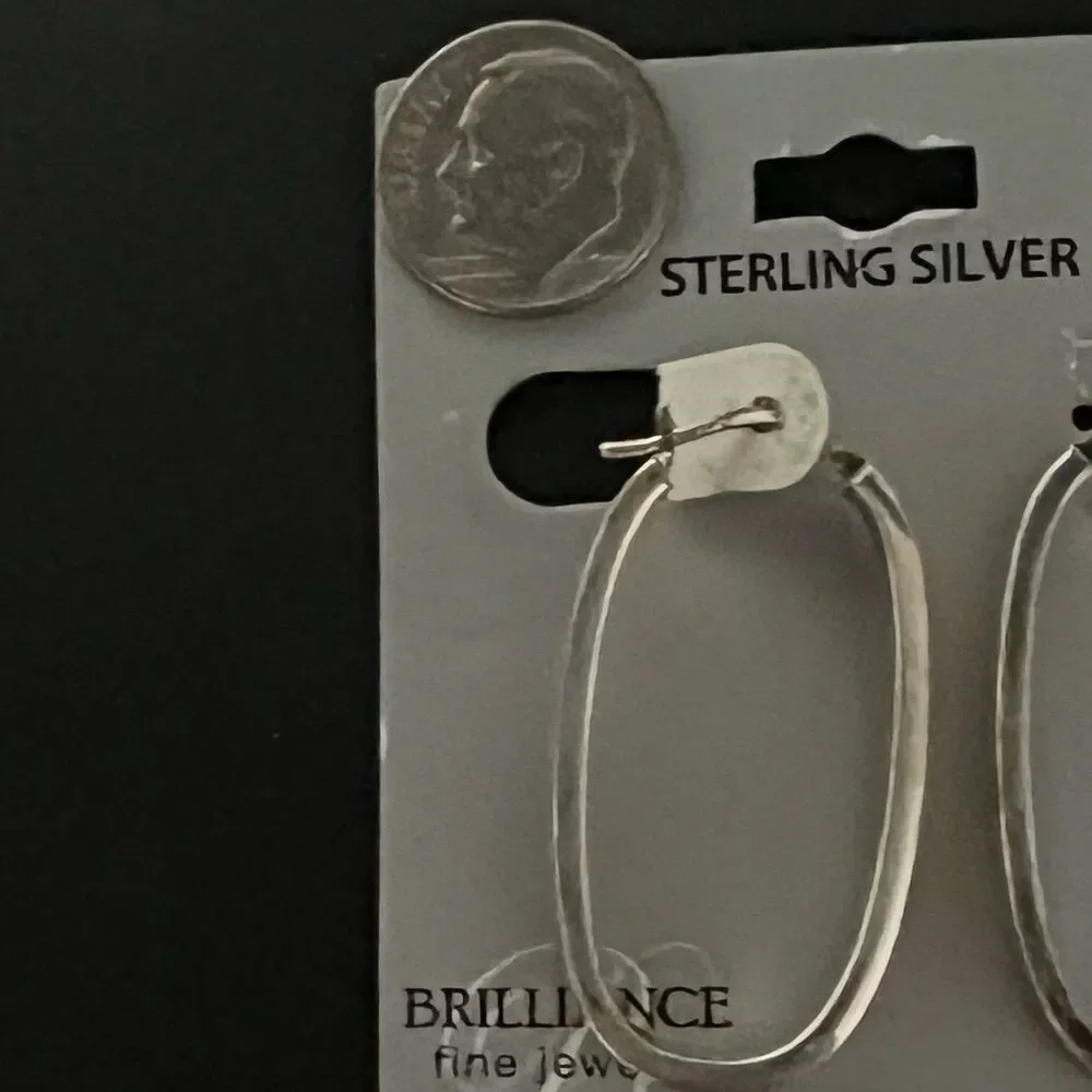 Earrings Sterling silver hoop earrings long design new